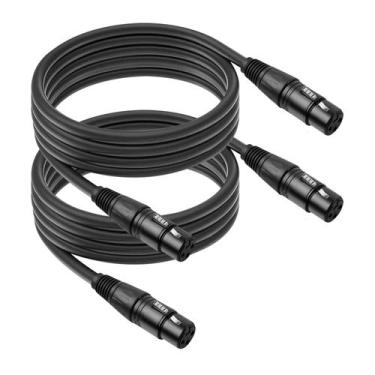 Imagem de Cabo XLR fêmea para fêmea Szlliyxs 10 pés/3 m para equipamentos de áud