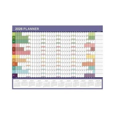 Imagem de Calendário Grande Kawaii 2026, Planejador Reutilizável De Múltiplos Me