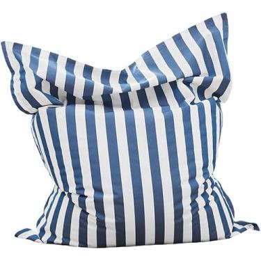 Imagem de Saco De Feijão Flutuante Para Piscina Saco De Feijão Ao Ar Livre Capa De Pufe à Prova D'água Sem Listra De Enchimento Flutuadores De Piscina Jangada Espreguiçade, Gray Blue, 140x180cm