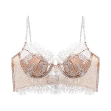 Imagem de Sexy renda francesa novo sutiã de tiras, roupa interior sem costas, su