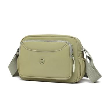 Imagem de Pequena bolsa transversal feminina com alça ajustável Hobo Bolsas de ombro para viagem, academia, casual, Verde, Bolsa tiracolo