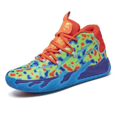 Imagem de Novetra Tênis de basquete leve masculino com cadarço alto e antiderrapante macio(Red,40 BR)