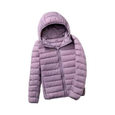 Imagem de Jaqueta De Pluma Com Capuz Para Mulheres plus Size, Leve E Quente, Cas