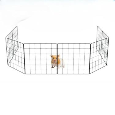 Imagem de Grade Pet Modular 30x30 para Cercado Pet Divisória Móvel para Porquinho da Índia e Pets Pequenos(9 Telas 30x30,Preto)