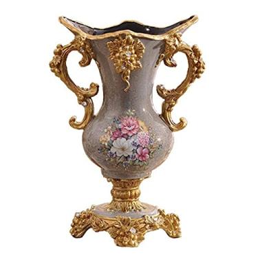 Imagem de Vaso grande com inserção de flores para o chão artesanato pedra preciosa natural jade grade de pedra grossa produto amigo do cimento branco resina