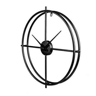 Imagem de U5GAAALPPQ9 Relógio de parede artístico, 50 cm/20 polegadas, grande, metal, redondo, personalizado, moderno, chique, relógios de parede sem tique-taque para sala de estar, cozinha, quartos, escritório