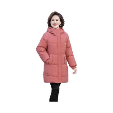 Imagem de Parka Feminina De Inverno Com Capuz, Acolchoada Em Algodão, Quente, So