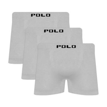 Imagem de Kit 3 Cuecas Polo Boxer Microfibra Branco - POLO STAR, GG, Branco