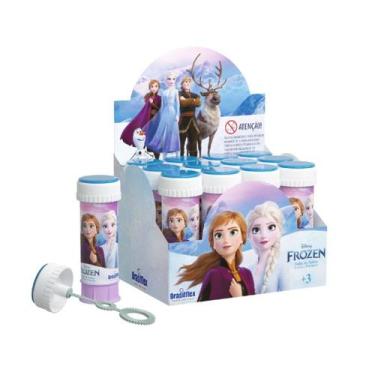 Imagem de Bolinha De Sabão Frozen Lembrancinha Disney C Jogo Tampa 12u
