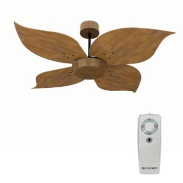 Imagem de Ventilador de Teto Com Controle Remoto Natuvent Flower No Light 4 Pás 