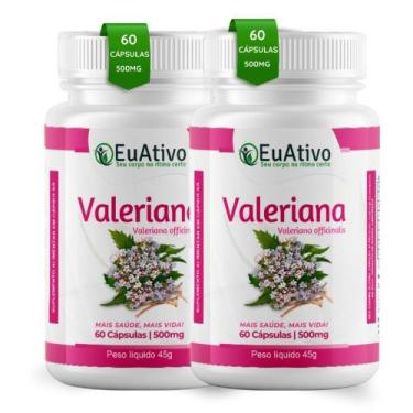Imagem de Valeriana - 500mg (60 Cápsulas) EUATIVO - EUATIVO SUPLEMENTOS, 2 Unida