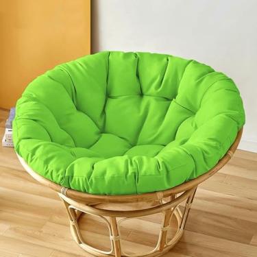 Imagem de Almofada impermeável e grossa, redonda, em rattan, ideal para cadeiras suspensas, balanços e redes.