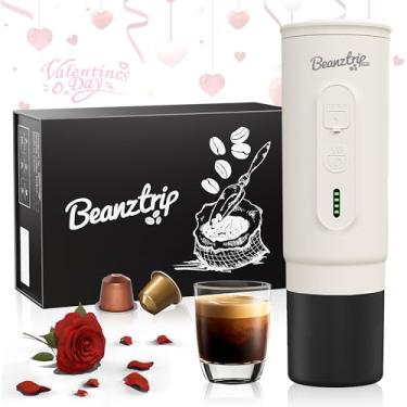 Imagem de BeanzTrip Máquina de café expresso elétrica portátil H02 Pro, máquina de café para presente de Natal, compatível com cápsulas originais NS Capsule e café moído, mini cafeteira de viagem para