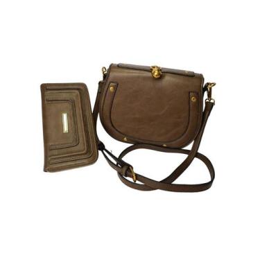 Imagem de Bolsa transversal + carteira feminina Golden Fenix, Dourado
