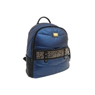 Imagem de Mochila costas  feminina casual super macia - golden fenix, Azul, P