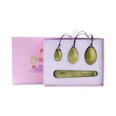 Imagem de Conjunto De Ovos Yoni De Jade Natural 4 Peças, Ferramentas De Massagem