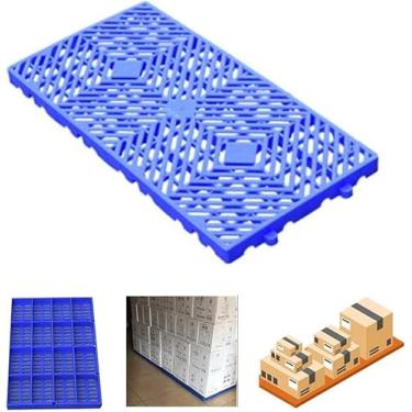 Imagem de Paletes de plástico leve – Almofadas de armazenamento impermeáveis duráveis para jardim, garagem, supermercado, porão – Design de polietileno resistente para uso versátil