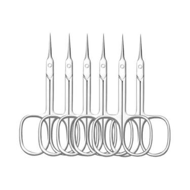 Imagem de Tesoura De Cutícula De Aço Inoxidável Com Ponta Curva E Lâmina Fina, C