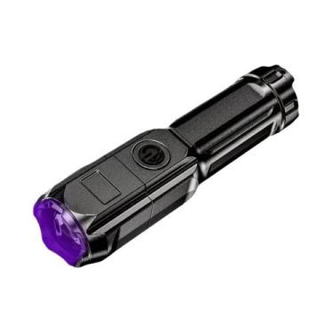 Imagem de Lanterna UV LED Recarregável 395nm Com Zoom, Detector De Manchas De Ur