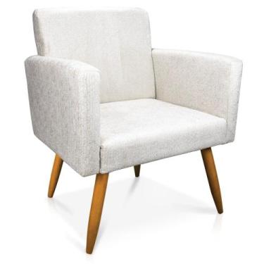 Imagem de Poltrona Larissa LB13 Pés Palito Castanho - D'Rossi - DRossi