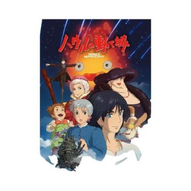 Imagem de Pôster Em Tela Do Castelo Andante De Howl Da Studio Ghibli, Arte Retrô