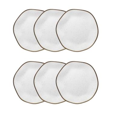 Imagem de Conjunto 6 Pratos De Sobremesa 21,5 Cm Ryo Maresia Porcelana Oxford