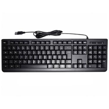 Imagem de Teclado Multimidia K-mex Km-d128, Layout Abnt2, Cabo Usb, Preto - Kmd128u0019cb0x