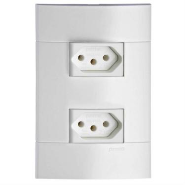 Imagem de Conjunto 2 Tomadas 2 Pinos + Terra Lunare 10 Amperes 250 Volts Branco Prm4424721 Schneider Conj.