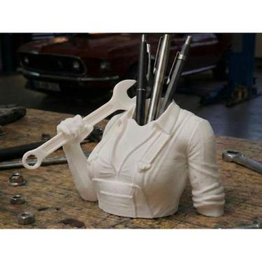 Imagem de Porta caneta lápis - mecânica feminina - Tudona3d, Branco