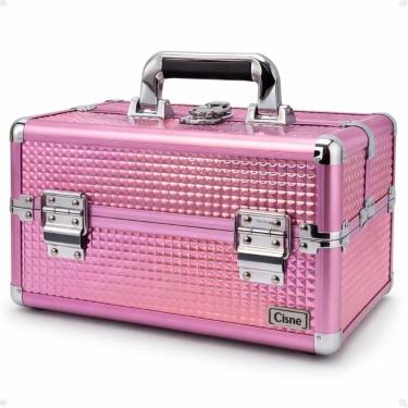 Imagem de Maleta de Maquiagem Ruby´s Rosa e Prata com 2 Bandejas Csn-a160