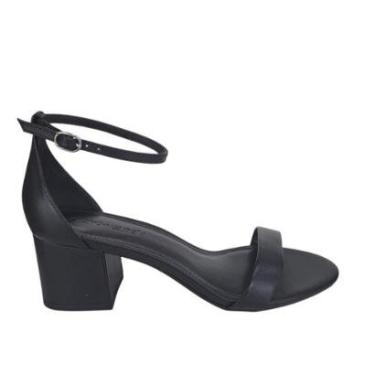 Imagem de Sandália Salto Bloco Couro Cravo E Canela - Preto-Feminino