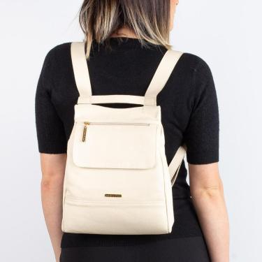 Imagem de Mochila pequena antifurto de couro Susan-Feminino