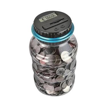 Imagem de Cofrinho Eletrônico Digital LCD Contador De Moedas, Caixa De Economia 