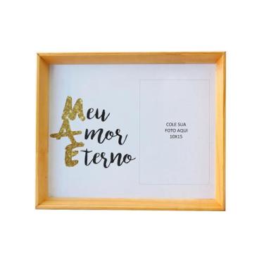 Imagem de Porta retrato moldura madeira mãe estampas sortidas 10x15cm - ART FRAM