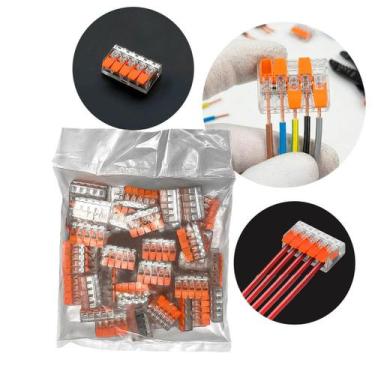 Imagem de Conector de Emenda 5 Vias Transparente 50 Unidades - Nilo-imports