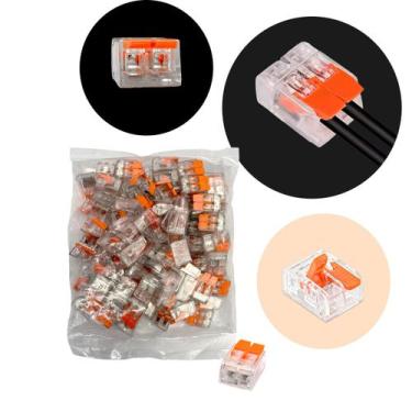 Imagem de Conector de Emenda 2 Vias Transparente 100 Unidades - Nilo-imports