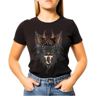 Imagem de Camiseta Baby Look Feminina Banda Gojira Algodao Modelo 17 - Estampari