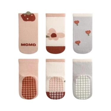 Imagem de Meias De Chão Antiderrapantes Com Desenhos Animados Fofos E Sola De Bo