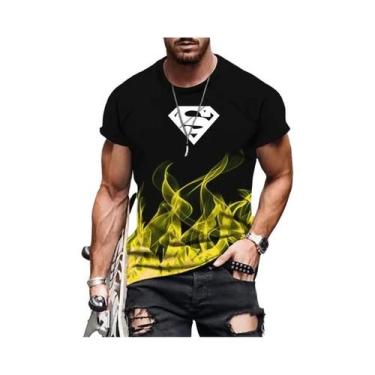 Imagem de Camiseta Gráfica Multicolorida Marvel Superman Para Homens, Moda De Ve