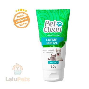 Imagem de Creme Dental Pet Clean Sabor Menta para Cães e Gatos 60 g
