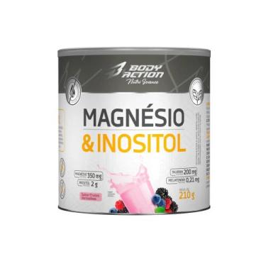 Imagem de Magnésio Inositol Sabor Frutas Vermelhas 210g Body Action - Bodyaction