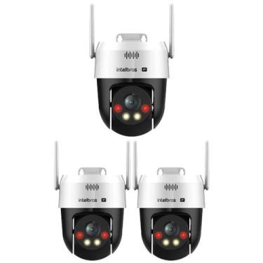 Imagem de Kit 3 Câmera IP Mini Speed Dome 3 Megapixels Wi-Fi 30m Com Áudio VIPW1