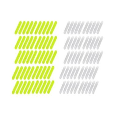 Imagem de Adesivos Refletivos De Advertência Para Capacete De Motocicleta, Tiras
