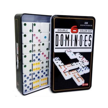 Imagem de Jogo de Dominó com 6 Cores - Shiny Toys