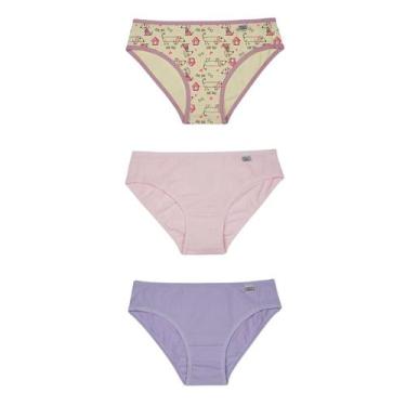 Imagem de Kit 3 Calcinhas Infantil Delrio 51309 Estampadas Algodão, Dog, GG