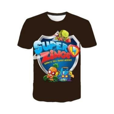 Imagem de Camiseta Infantil De Manga Curta, Super Zings, Anime, Jogo, Streetwear