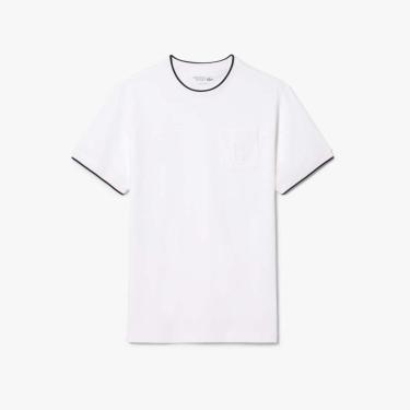 Imagem de Camiseta Lacoste Ultra Dry Tennis Heritage Com Insígnia Masculina-Masculino
