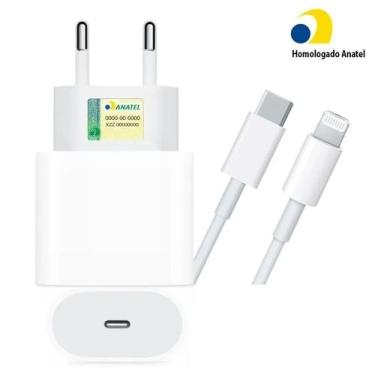 Imagem de Carregador Turbo 20W Cabo Lightning Compatível Iphone 7 8 X XR XS 11 1