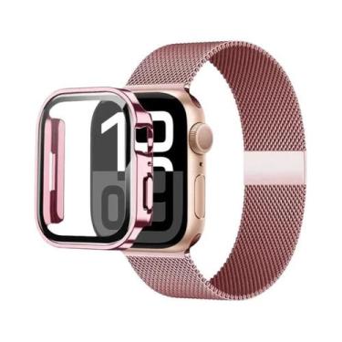 Imagem de Pulseira Milanese Em Ouro, Prata E Estampa De Leopardo Para Apple Watc