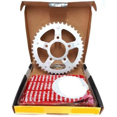 Imagem de Kit relação transmissão cbx 200 strada cbx200 aço 1045 novo - 0340 - Z